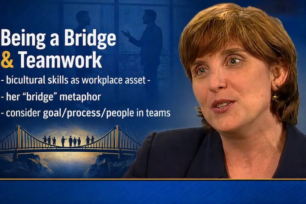 Janet Murdock 'Being a Bridge & Teamwork' and bullet points about bicultural skills and teamwork. Module 2 of video bundle.