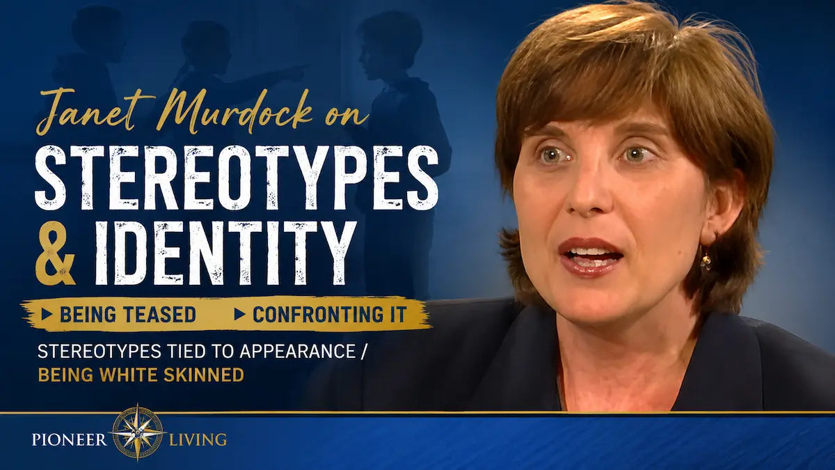 Janet Murdock on Stereotypes & Identity and smaller text about being teased and confronting stereotypes. Module 4 of video bundle.