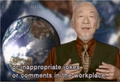Pat Morita introducing the effects of inappropriate jokes or comments in the workplace